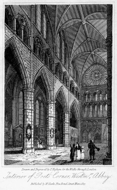 Interior del Rincón de los Poetas, Abadía de Westminster, Londres de Thomas Higham