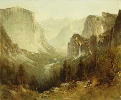 Caza en Yosemite, 1890 de Thomas Hill