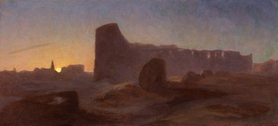 Vista del Coliseo Romano al atardecer, Italia de Thomas Hiram Hotchkiss