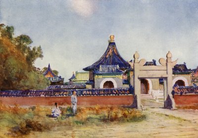 Pekín, el Templo de Vestimenta del Emperador, el Templo del Cielo de Thomas Hodgson Liddell
