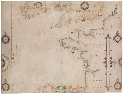 Mapa del Golfo de Vizcaya y Canal de la Mancha de Thomas Hood