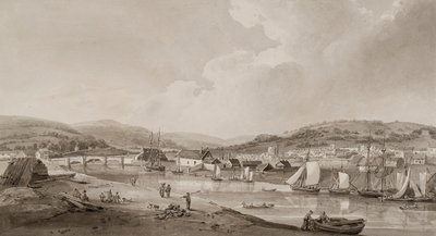Neath, from the South Side of the River (acuarela y lápiz sobre papel) de Thomas Hornor