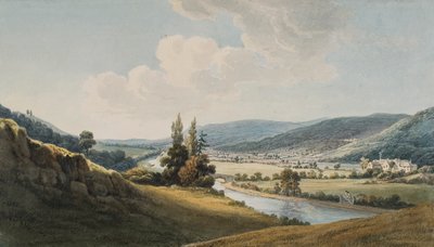 The Vale of Neath, Melincourt on the Right (acuarela y lápiz sobre papel) de Thomas Hornor