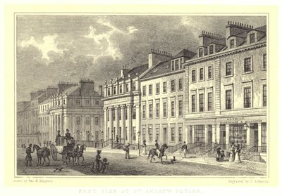 Lado Este de St Andrew Square de Thomas Hosmer (after) Shepherd