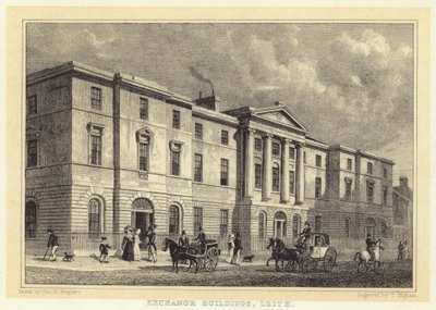 Edificios de intercambio, Leith (grabado) de Thomas Hosmer (after) Shepherd