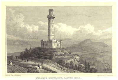 Monumento a Nelson, Calton Hill de Thomas Hosmer (after) Shepherd