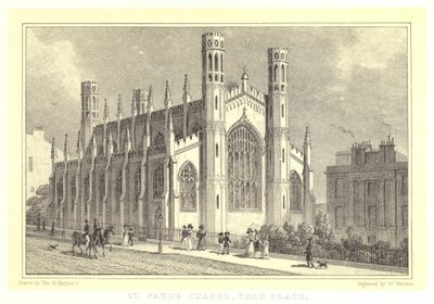 Capilla de San Pablo, York Place de Thomas Hosmer (after) Shepherd