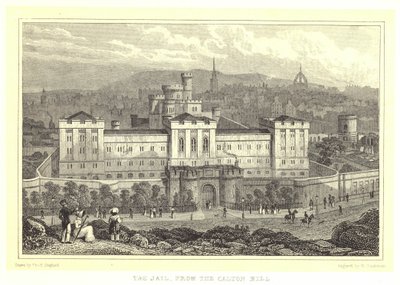 La cárcel, desde Calton Hill de Thomas Hosmer (after) Shepherd