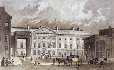 Un grabado contemporáneo de la nueva Real Casa de la Moneda, c.1830 de Thomas Hosmer Shepherd