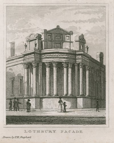Banco de Inglaterra, frentes de Sir John Soane de Thomas Hosmer Shepherd