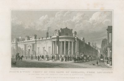 Banco de Inglaterra, frentes de Sir John Soane de Thomas Hosmer Shepherd
