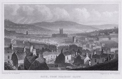 Bath, desde Beachen Cliff (grabado) de Thomas Hosmer Shepherd