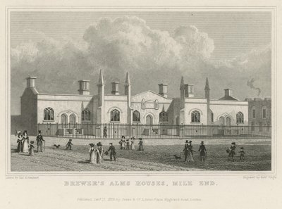 Casas de beneficencia de Brewer en Mile End de Thomas Hosmer Shepherd