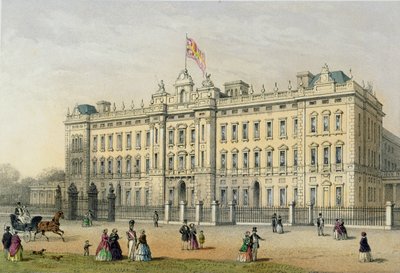 Palacio de Buckingham, grabado por Bachelier, pub. 1854 de Thomas Hosmer Shepherd