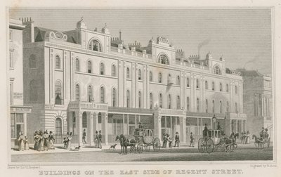 Edificios en el lado este de Regent Street, Londres de Thomas Hosmer Shepherd