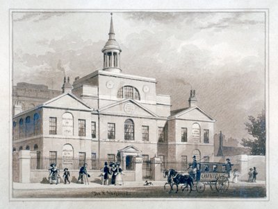 Hospital de Maternidad de la Ciudad de Londres, City Road, Finsbury, Londres, c. 1827 de Thomas Hosmer Shepherd