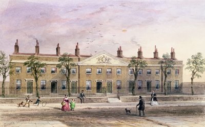 Almshouses de los Trabajadores de la Tela en Frog Lane de Thomas Hosmer Shepherd