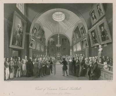 Corte del Consejo Común, Guildhall, Londres; Presentación de una petición de Thomas Hosmer Shepherd