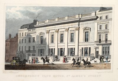 Casa del club Crockfords, calle St. James de Thomas Hosmer Shepherd