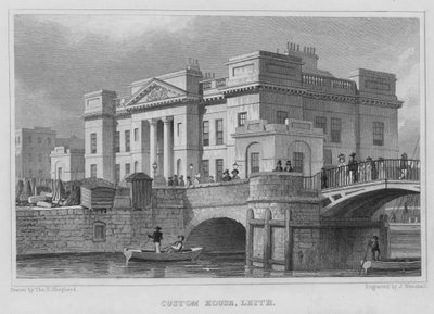 Aduana, Leith (grabado) de Thomas Hosmer Shepherd