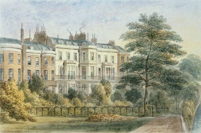 Fachada este de la casa de Sir Robert Peel en Privy Garden (1788-1850) 1851 de Thomas Hosmer Shepherd