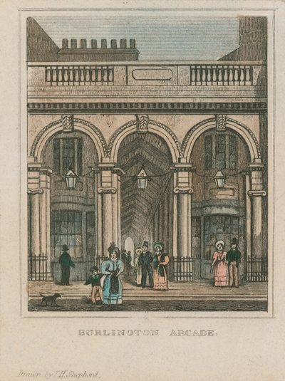Vista exterior de Burlington Arcade de Thomas Hosmer Shepherd