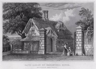 Puerta de la casa Broomwell, Brislington, cerca de Bristol de Thomas Hosmer Shepherd