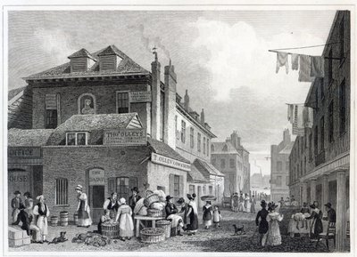 Mercado de Hungerford, Strand, grabado por Thomas Barber, 1830 de Thomas Hosmer Shepherd