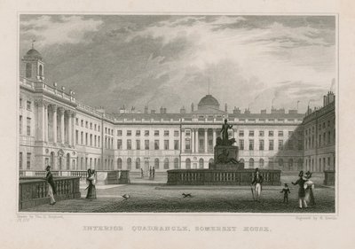 Patio Interior, Somerset House de Thomas Hosmer Shepherd