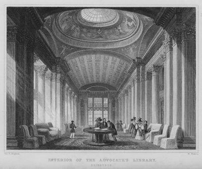 Interior de la biblioteca del abogado, Edimburgo de Thomas Hosmer Shepherd