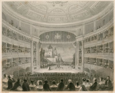Vista interior del Teatro Drury Lane, Londres de Thomas Hosmer Shepherd