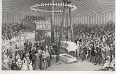 Colocación de la primera piedra del Nuevo Royal Exchange, de 