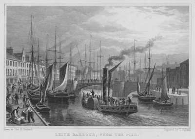 Puerto de Leith, desde el Muelle de Thomas Hosmer Shepherd