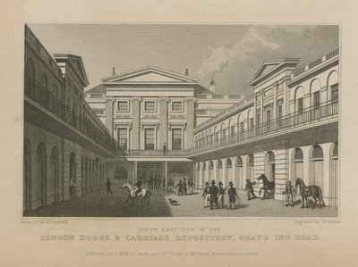 Repositorio de caballos y carruajes de Londres de Thomas Hosmer Shepherd