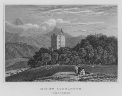 Monte Alexander, Perthshire (grabado) de Thomas Hosmer Shepherd