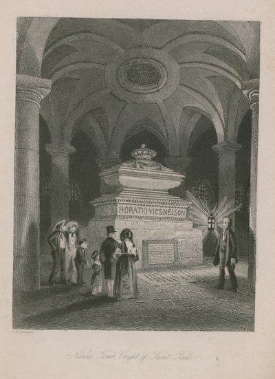 Tumba de Nelson en la cripta de la Catedral de San Pablo de Thomas Hosmer Shepherd