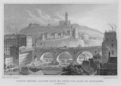 North Bridge, Calton Hill, etc., desde el Banco de Escocia, Edimburgo de Thomas Hosmer Shepherd