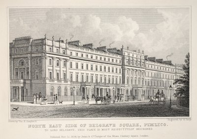 Lado noreste de Belgrave Square, Pimlico, de 