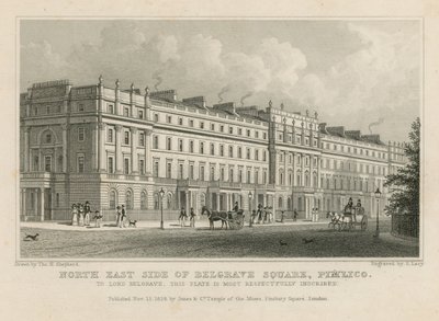 Lado noreste de Belgrave Square, Pimlico de Thomas Hosmer Shepherd