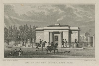 Una de las nuevas casas de campo, Hyde Park, Londres de Thomas Hosmer Shepherd