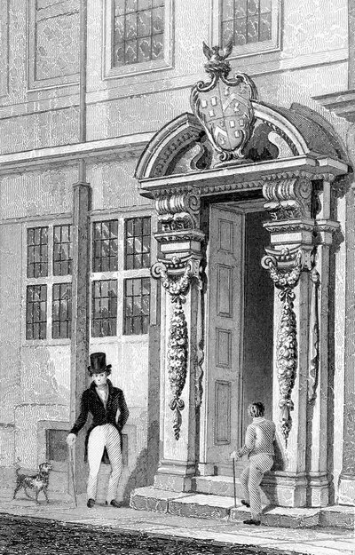 Salón del pintor Stainer, Little Trinity Lane, grabado por J. Tingle de Thomas Hosmer Shepherd