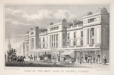 Parte del lado este de Regent Street, de 