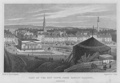 Parte de la Ciudad Nueva, desde Ramsey Gardens, Edimburgo de Thomas Hosmer Shepherd