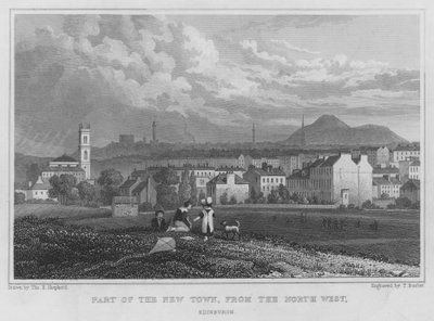 Parte de la Ciudad Nueva, desde el Noroeste, Edimburgo (grabado) de Thomas Hosmer Shepherd