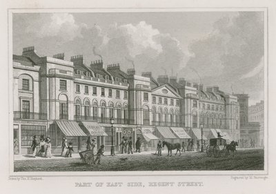 Parte del lado este de la Calle Regnet, Londres de Thomas Hosmer Shepherd