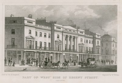 Parte del lado oeste de Regent Street, Londres de Thomas Hosmer Shepherd