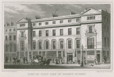 Parte del lado oeste de Regent Street, Londres de Thomas Hosmer Shepherd