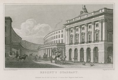Cuadrante, Regent Street, Londres de Thomas Hosmer Shepherd