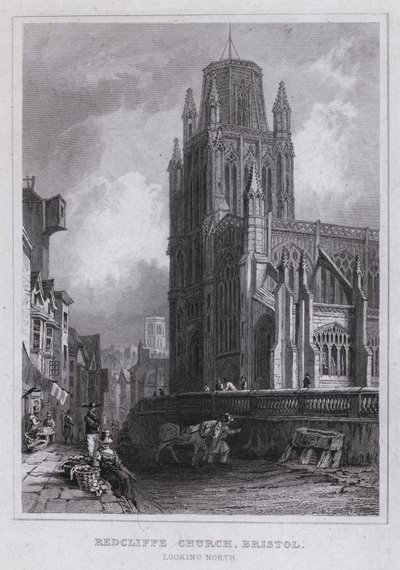 Iglesia de Redcliffe, Bristol, mirando al norte de Thomas Hosmer Shepherd