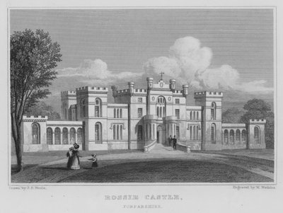 Castillo Rossie, Forfarshire de Thomas Hosmer Shepherd